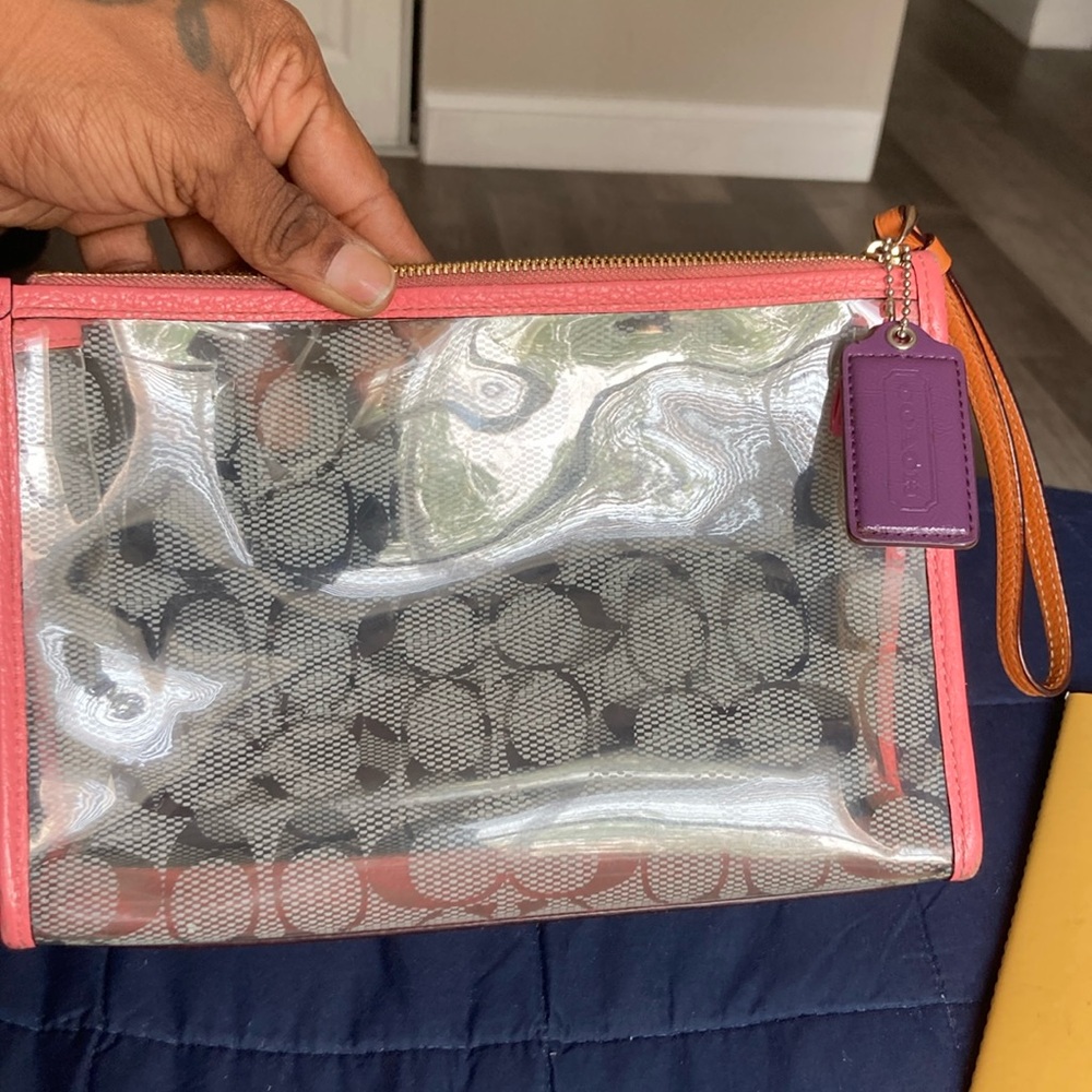 Coach Clear and Pink Women's Bag